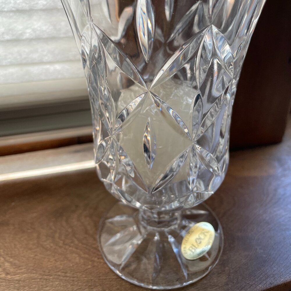 Vintage Crystal Vase & Votive still BRAND NEW w/box. 24% Full Lead Block Crystal - Picture 8 of 8